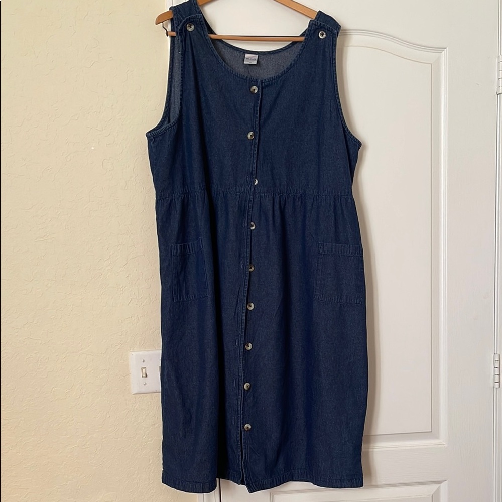 Blair Denim Button-Down Sleeveless Dress